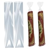 Teppichtasche, 4 Stück, 66 x 330 cm, durchsichtige Teppichaufbewahrung aus Kunststoff zum Verpacken und Aufbewahren, schützt Ihre Teppiche – keine Lüftungslöcher