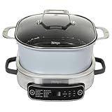 Ninja MC1101 Foodi Everyday Possible Cooker Pro, 8-in-1 Versatility, 6.5 QT, Replaces 10 Cooking Tools, Faster Cooking, Family-Sized Capacity, Adjustable Temp Control, Stone Purple (Renewed)