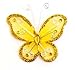Set of 20 pcs- Organza butterfly craft wedding party decorations 2" - Gold