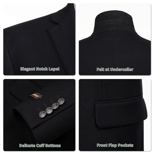 P&L Men's Classic Fit Blazer Elegant Suit Jacket Stretch Sport Coat for Business Daily Wear, Regular and Big & Tall Sizes4