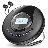 【Repetición A-B y retroiluminación】Este pequeño reproductor de CD puede configurar la repetición A-B, que puede reproducir un clip de audio una y otra vez. Esta característica es buena para que aprendas algo nuevo. También tiene un diseño de luz de fondo, por lo que puede usarlo fácilmente en ambientes oscuros.