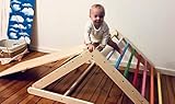 triangulo pikler comprar  Triángulo de Pikler, Triángulo escalonado, Escalera para niños pequeños, Triángulo de escalada para niños pequeños, Puedes elegir un triángulo sin o con una o dos rampas