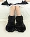 BNLIDES Cosplay Tier Katze Wolf Hund Fuchs Fursuit Füße Pfote Klaue Schuhe Pelzstiefel Kostüm Zubehör für Erwachsene, schwarz/pink, Free Size