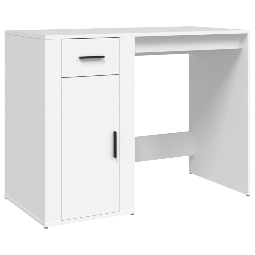 Scrivania,Supporto per stampante,Piccola postazione di lavoro in casa,Scrivania per computer in stile moderno,Scrivania Bianca 100x49x75 cm in Legno Multistrato