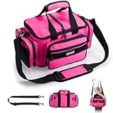 Goture Fishing Tackle Bag, Soft Side 600D Water-Resistant Cross Body Sling Fishing Bag, Small Saltwater Gear Storage Tactical Bags Store Up to 3 3600 Tackle Boxes(Not Included),14.96'x9.06'x7.48'