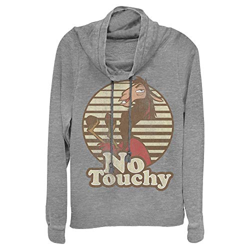Image of Fifth Sun womens Emporer's New Groove No Touchy Women's Long Sleeve Cowl Neck PulloverT-Shirt