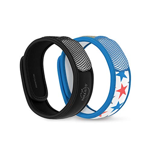 PARA'KITO Mosquito Repellent Bracelets + Refill Pellets Bundle, M...