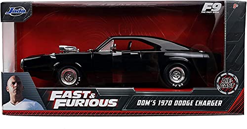Jada Toys Ff9 Doms 1327 Dodge Charger 1/24 Vehicle, Black #TOP4