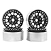 4PCS ShareGoo Metal 1.9 inch Beadlock Wheel Rims Set Wheel Hubs 12mm Hex Compatible with Traxxas TRX4 Axial SCX10 SCX10-II 90046 SCX10-III AXI03007 D90 Gen8 1/10 RC Crawler (Black)