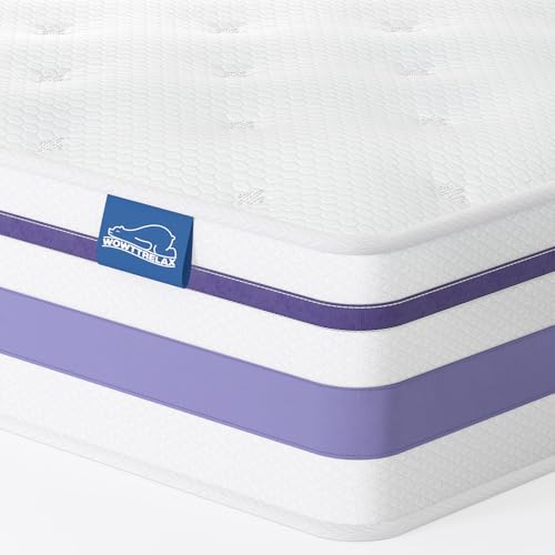Image of wowttrelax Double Mattress 4ft6, 8 Inch Memory Foam Mattress, Medium Firm Feel Comfort Sleep, 7 Zone for Pressure & Back Pain Relief, Motion Isolation (135x190x20cm)