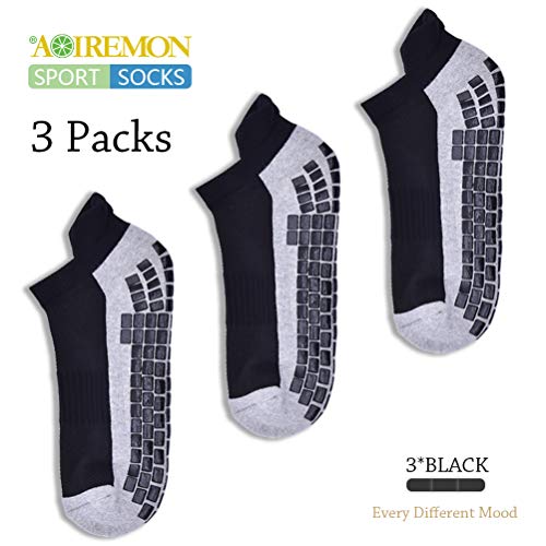 Aoiremon 3 Pairs Non Slip Hospital Socks, Anti Slip Non Skid Slipper Hospital Socks With Grips For Adults Men Women Elderly #TOP1