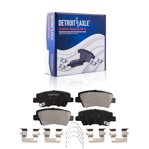 Image of Detroit Axle - Brake Kit for 2016 Hyundai Veloster [Naturally Aspirated] | Disc Brake Rotors Ceramic Brake Pads with Hardware Replacement 11.02 inch inch Front and 10.31 inch inch Rear Rotors