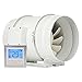 Duct Fan Booster Inline Ventilation 8 Inch with LCD Switch Exhaust Blower Vent Air Extractor Ventilation HVAC Low Noise Quiet Operation with Aluminum Blade and Grounded Power Cord