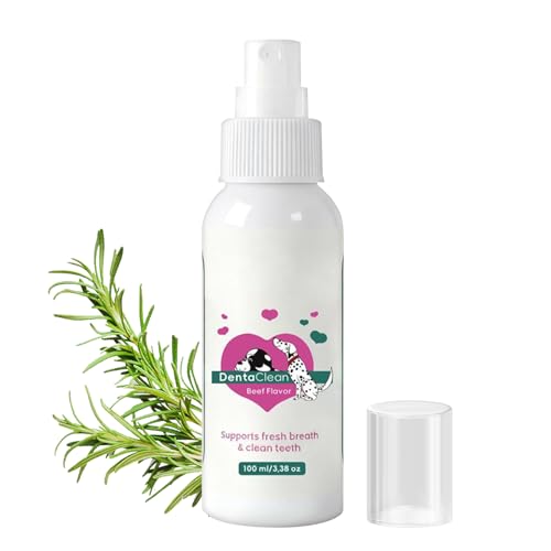 Jlobnyiun Ambientador de aliento para perros, eliminador natural de limpieza de dientes, 100 ml, ambientador calmante para la boca de cachorro, para gatitos de todas las razas, cachorros, pequeños