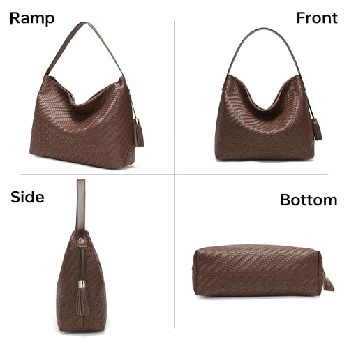 Bolso Tote tejido para mujer con correas ajustables miniatura 7