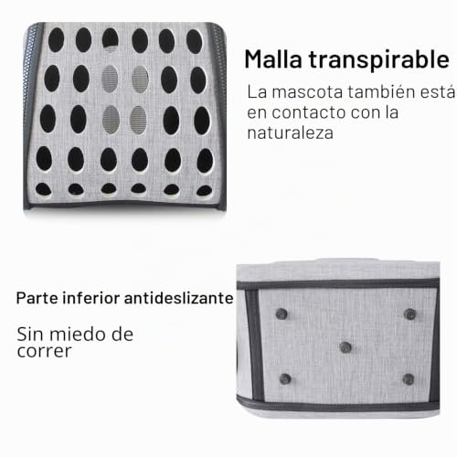 Portaperros respirable y plegable para transporte de perritos y gatos pequeños 4