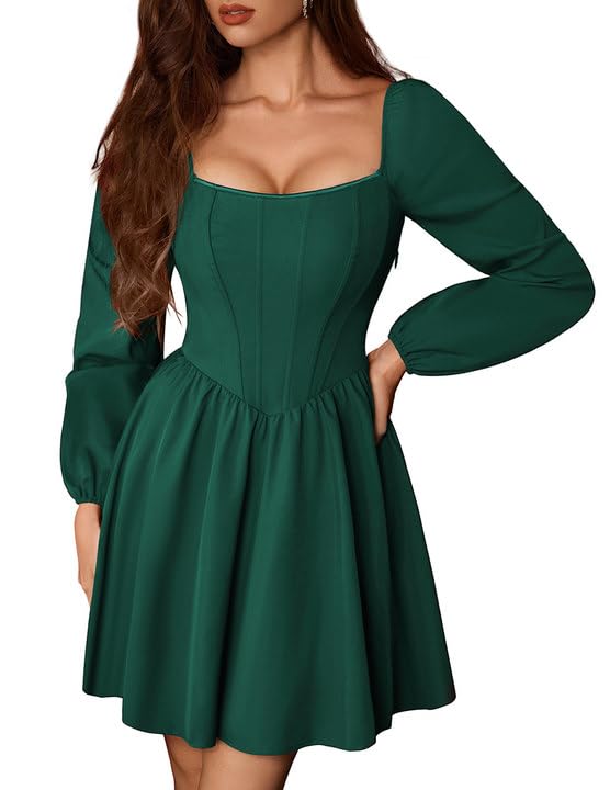 Robe corset Renaissance Scarlet Darkness manche longue automne arête de poisson