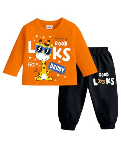Image of Kuchipoo Boys Regular Fit Cotton T-Shirts and Pyjamas Clothing Set-Pack of 3
