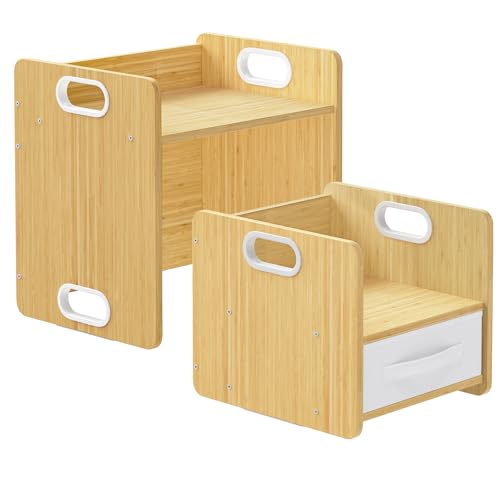 HOOBRO Weaning Table and Chair Set, Toddler Table and Chair Set, Furniture for Kids 1-3 Year Old, Kids Table and Chair for Reading, Natural NL38JD01