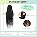 Fecihor 36 Inch 13x8 HD Lace Front Knotless Braided Wigs for Women Box Braid Wig With Baby Hair Human Hair Blended Lace Black Braid Wigs
