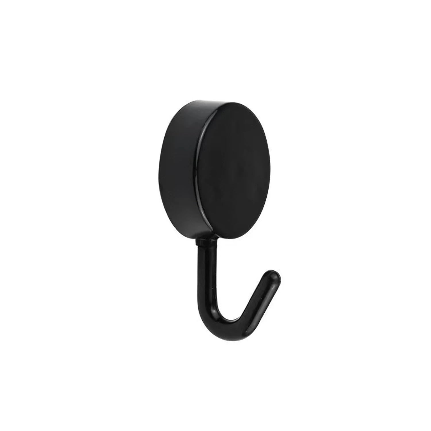 Xinxiyuan Black 10Pcs Round Macaron Color Self-Adhesive Wall Hooks Practical, Decoration Key Towel Brackets(Black)