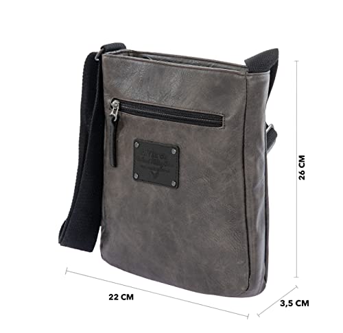 Bolso de hombre Avirex BFL 21 gris: ligereza y comodidad en una bandolera pequeña 2