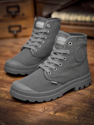 Image of Palladium Pampa Hi Men's Outdoor Boots | Hiking, Trekking & Riding Ankle Boots | Stonewashed Canvas, All-Season, Quick-Dry