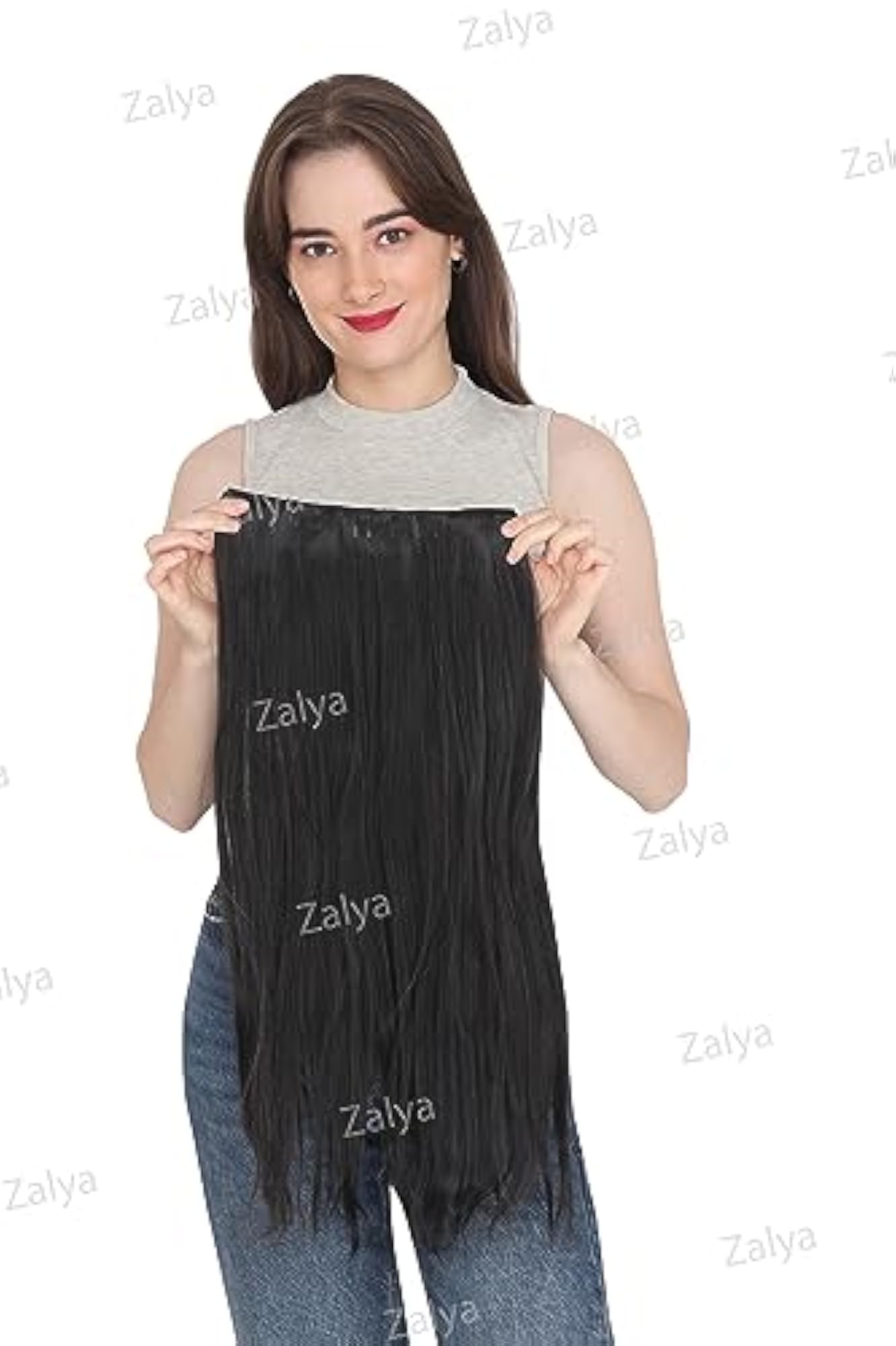 24-Inch Black Straight Synthetic Hair Extension