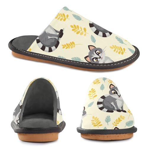 Tiger Cat Fuzzy Slippers Soft Home Bedroom Slippers for Women Men House Shoes4