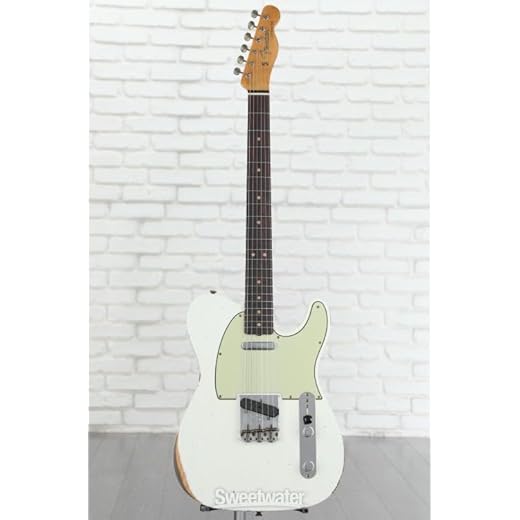 Fender Custom Shop '63 Telecaster Relic Electric Guitar - Aged Olympic White
