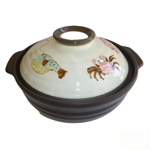 [萬古焼(ばんこやき)]おさかなさんセラミック加工 8号 IH 土鍋