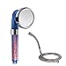 Ionic Filter Shower Head with 4.9ft Hose, Energy Ball Filtration Purifies Hard Water, 3 Spray Settings Handheld High Pressure and Water Saving Shower Head for Improve Dry Hair and Skin