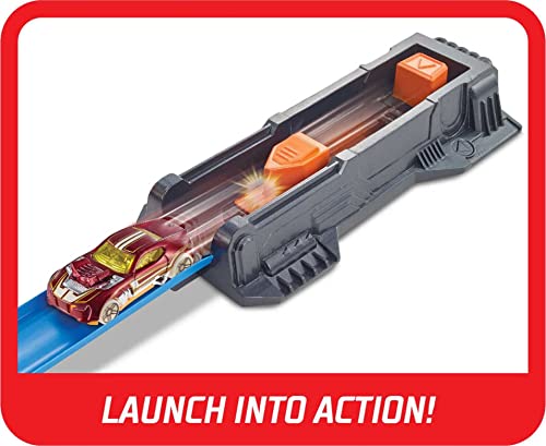 Hot Wheels Track Set And Toy Car, Large-Scale Motorized Track With 3 Corkscrew Loops, 3 Crash Zones And Toy Storage #TOP2