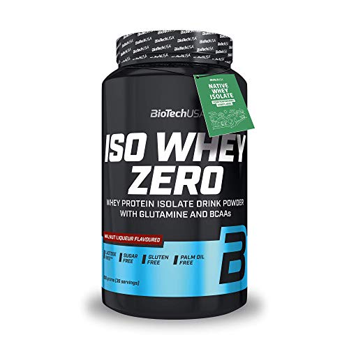 Iso Whey Zero Premium Protein Isolat Pulver, 908g, Walnuss-Rum
