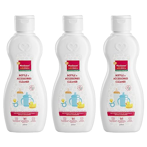 Image of Morisons Baby Dreams Feeding Bottle & Accessory Cleaner | Anti-Bacterial | Safe for Babies | Kills Germs | Leaves no Residue | Made with Natural Ingredients | 250ml Pack of 3