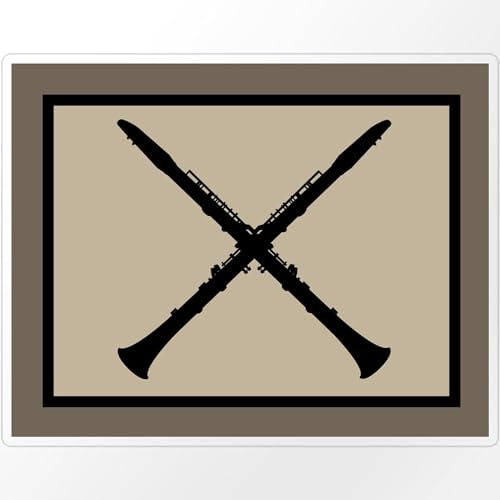 CafePress Clarinet Music Instrument Band Medium Die Cut Stic Medium Die Cut Sticker, 5.75