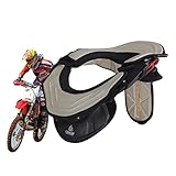 Ampliamente utilizado: Diseño profesional y especializado para motocicletas, motocross, motos, dirt bike, MTB, ciclismo. Estructura fácil de llevar en la parte delantera del cuello, vienen con el cinturón de fijación ajustable, funciona bien con todo tipo de chaquetas de moto, la protección eficaz para los deportes de potencia.