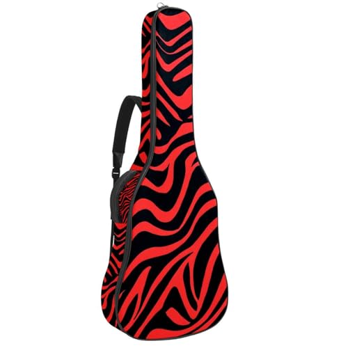 Sac pour guitare zébré rouge et multicolore pour vos cours et concerts