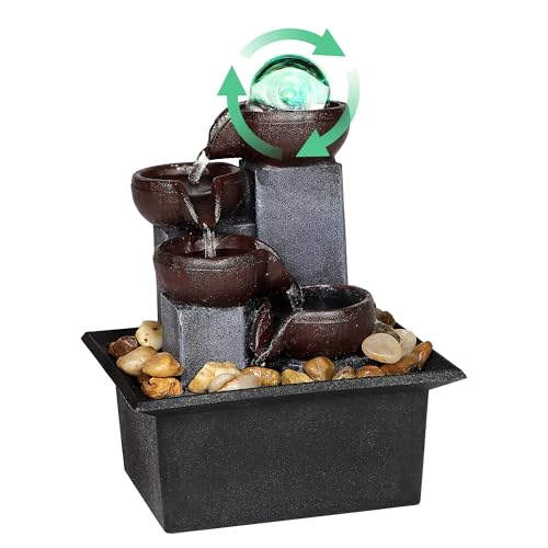 Father'sDen Indoor Water Fountain with LED Lighting