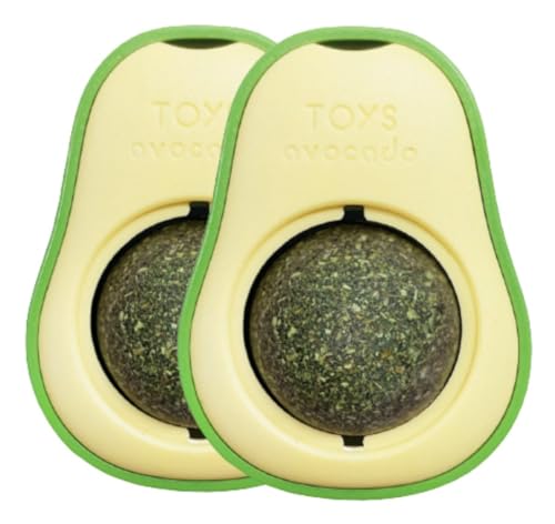 Abacate De Brinquedo Para Gatos Com Catnip Erva Gato Natural Bola de Lamber