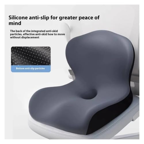 Cojín de asiento de coche contra el dolor de espalda con memory foam rosa 6