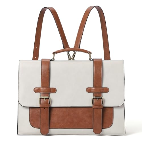 CLUCI Briefcase for Women Leather Laptop 15.6 Inch Business Ladies Work Computer Tote Bags
