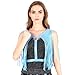Aislor Punk Faux Leather Fringe Shrugs Harness Belt Fashion Rivet Waist Belts Trendy Fringed Shawl Cape Blue One Size