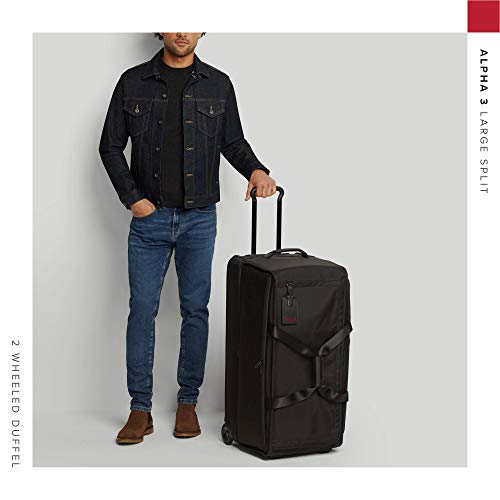 TUMI - Alpha 3 Large Split 2 Wheeled Duffel - Rolling Luggage for Men and Women - Black
