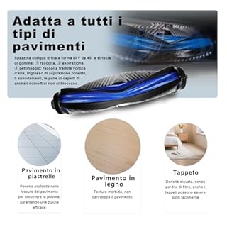 2 pezzi Accessori per Aspirapolvere Spazzola Principale per Ecovacs Deebot X9 Pro Omni Spazzole a Rulli, per Ecovacs Deebot X11 Omni Cyclone Robot di Aspirazione Ricambi