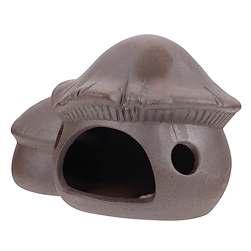 Healifty 缸装飾用紫砂 屋根付 ?避屋 水槽 飾 水 水槽 用 び場とし 適