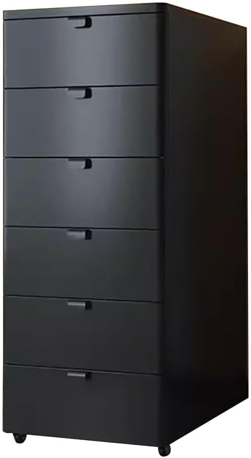 6-Drawer Pink Office File Cabinet, Stylish Iron Sideboard, Under Desk Storage Organizer, Multifunctional Miscellaneous Clip Cabinet for Home & Office