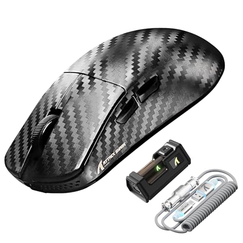 Souris de jeu sans fil légère 49g avec câble spiralé LED pour setup gaming