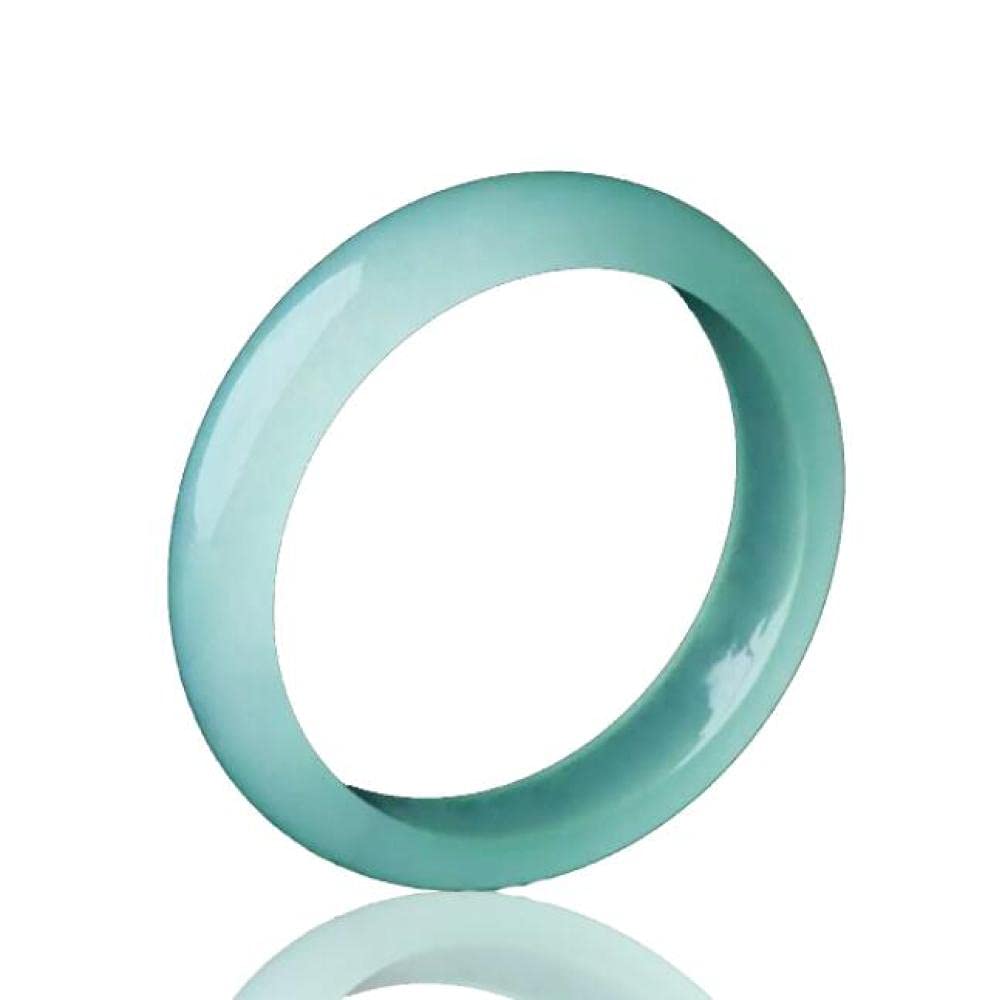 Braccialetti di Giada da Donna, Braccialetti di Giada Blu Olio Ciano, Braccialetti di Giada da Donna, Braccialetti di Giada quarzite, Gioielli, per la Mamma e la Fidanzata, con Scatola, 56-(60