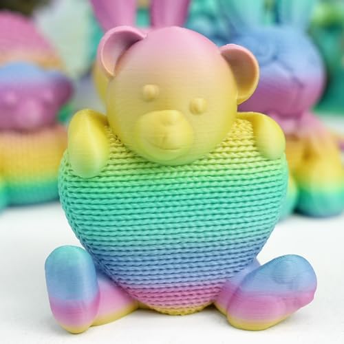 Image of Gratkit Matte Rainbow PLA Filament 1.75mm, Color Change 3D Printer Filament, + /-0.03mm, Multicolor Gradient 3D Printing Filament High Speed Matte Rainbow Grape Crush
